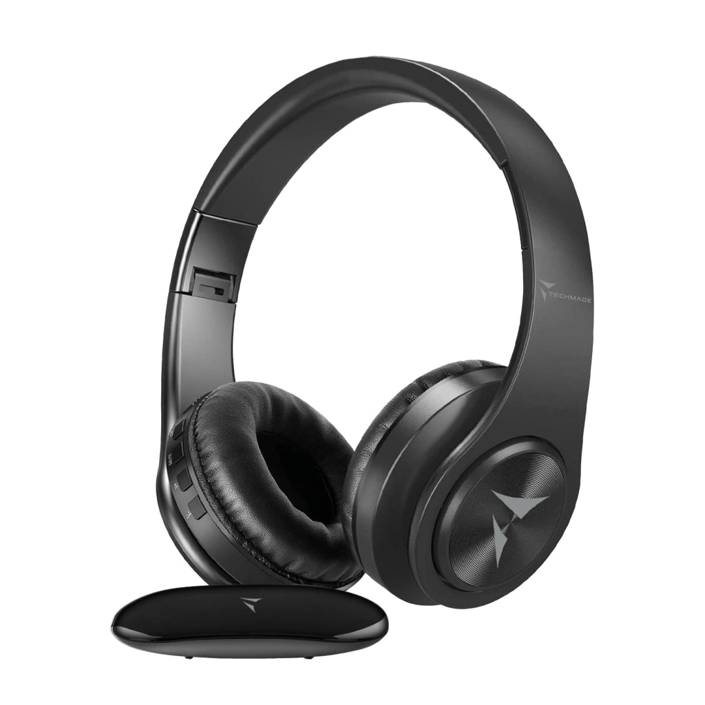 Techmade cuffia wireless per tvcon ricevitore nero - TM-YH690