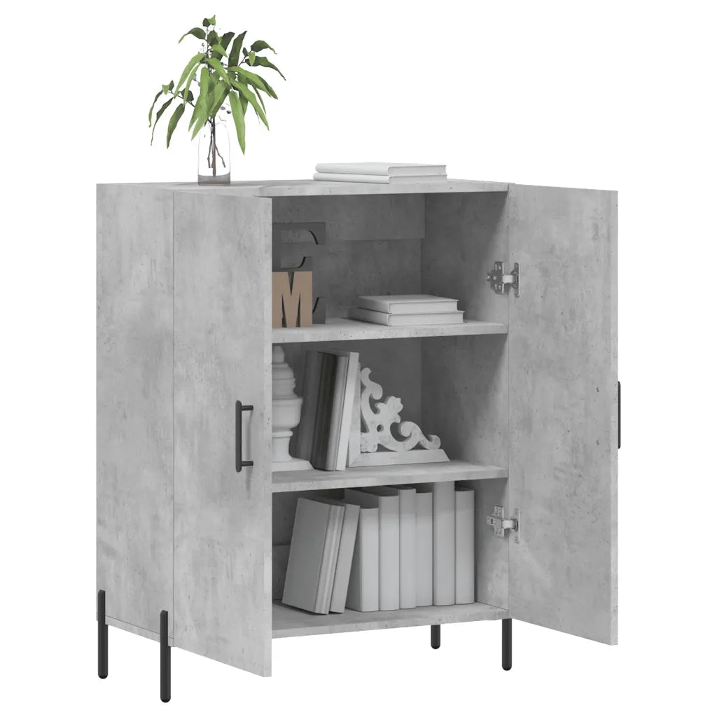 Credenza Grigio Cemento 69,5x34x90 cm in Legno Multistrato 827736