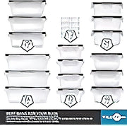 Diversi contenitori con coperchi, 48 pezzi (24 contenitori, 24 coperchi), contenitori di magazzino, set per alimenti, cucina, frigorifero, impermeabili, resistenti al microonde e al congelamento, privi di BPA
