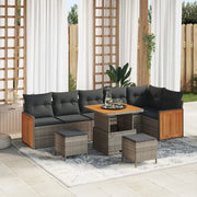 Set Divano da Giardino con cuscino 11 pcs Grigio polyrattan 3365273