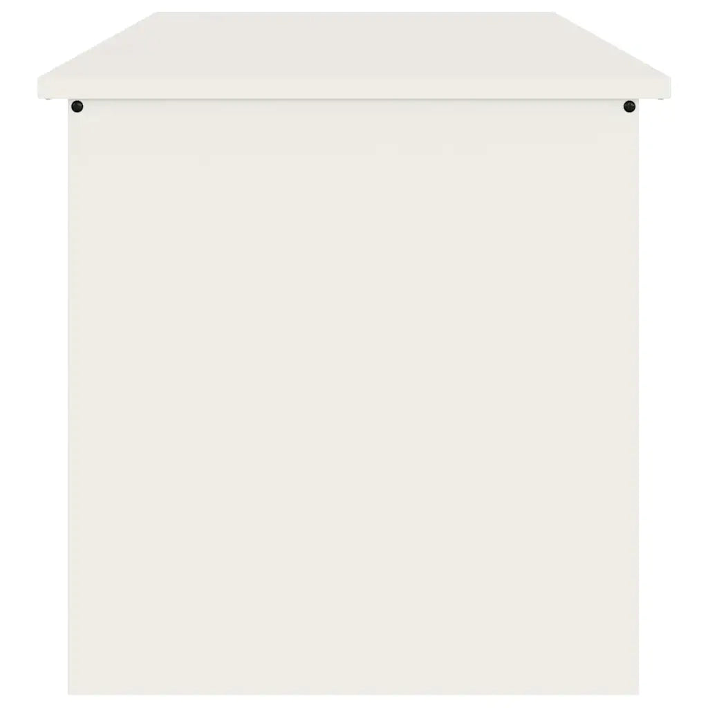 Scatola di Stoccaggio Esterno Bianco 80 x 50,5 x 50 cm Acciaio 874568