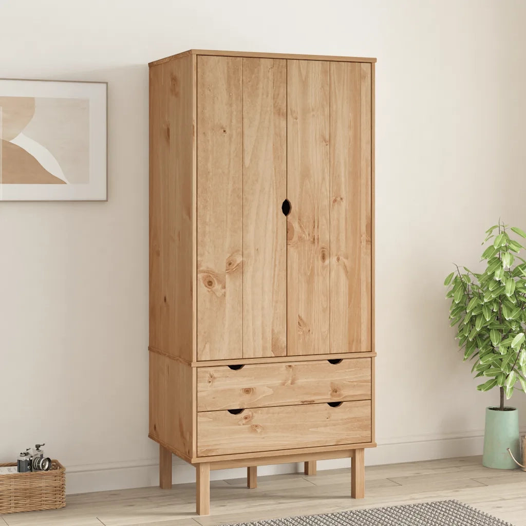 Armadio OTTA 76,5x53x172 cm in Legno Massello di Pino CFW4799610