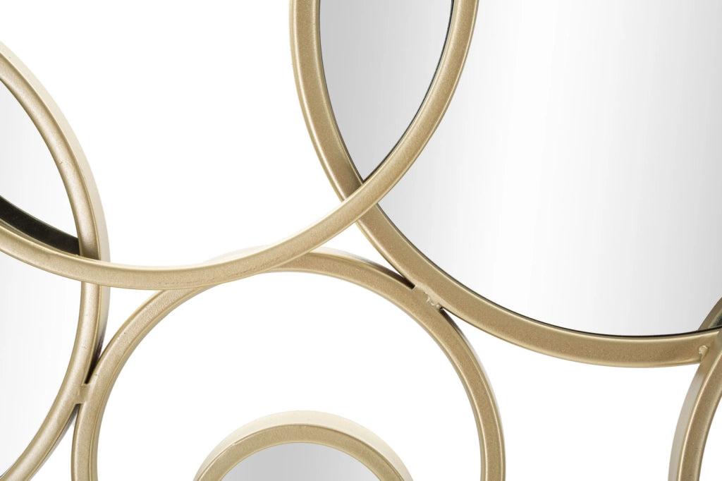 Pannello Decorativo in Ferro con Specchi Mix cm 123x4,5x51,5
