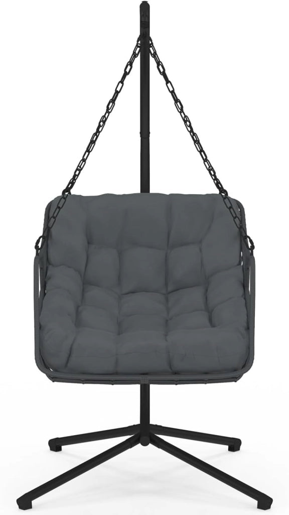 LOA reclinabile in Rattan Grigio Traforato con Cuscino Grigio