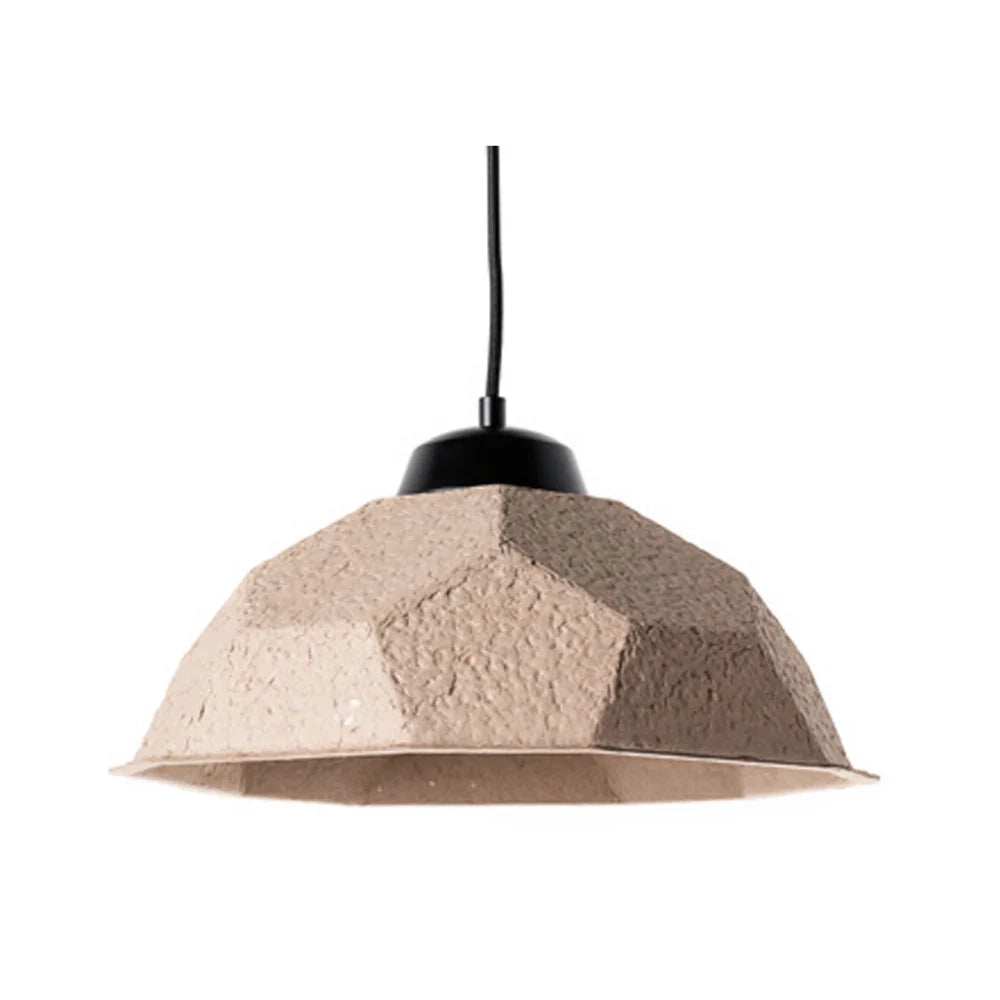Lampada a sospensione Turtle in cartone riciclato tortora | Duzzle