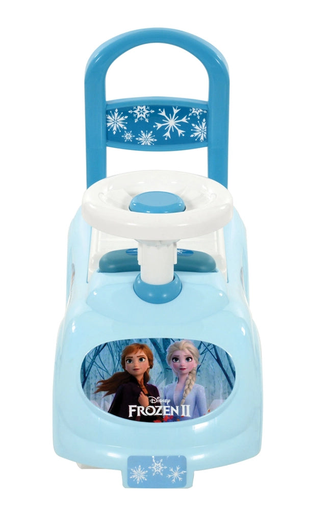Macchina Cavalcabile per Bambini Volante Direzionabile Vano Contenitore e Telefono Disney Frozen Azzurro