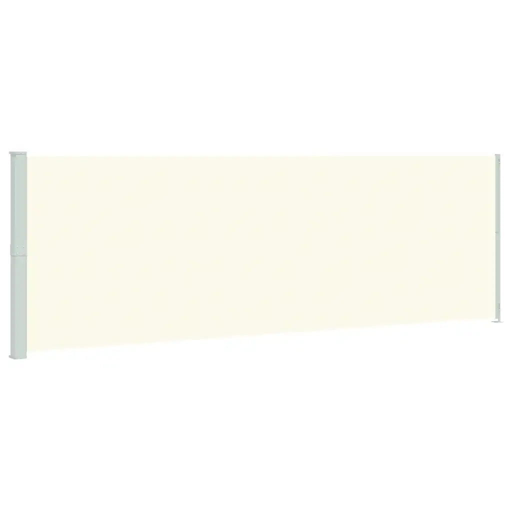 Tenda da Sole Laterale Retrattile per Patio 200x614 cm Crema 317971
