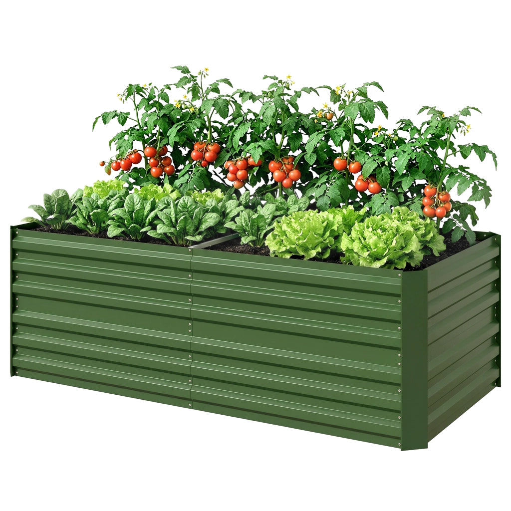 Carr¨¦ da giardino rettangolare ¨C zephmum ¨C grigio acciaio galvanizzato 180x90x59 cm