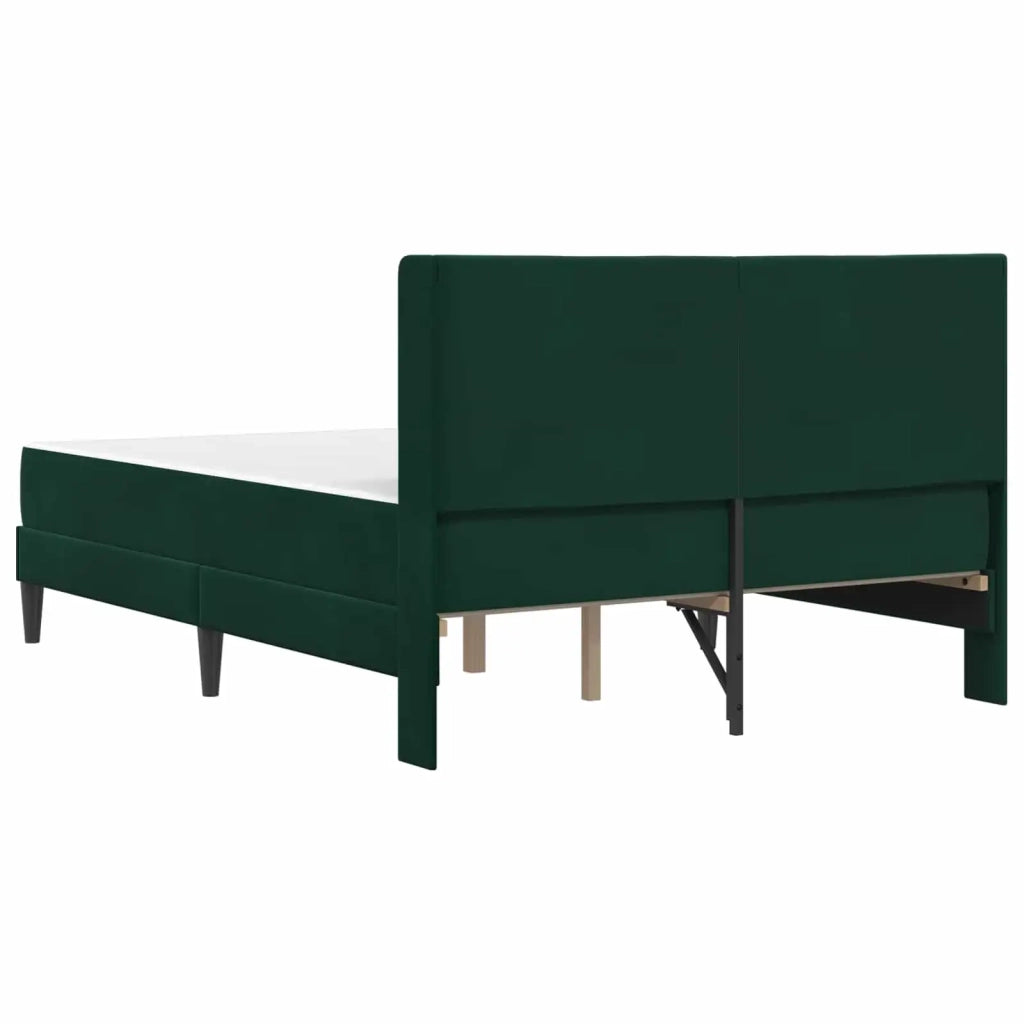 Struttura letto con materasso Verde Scuro 140 x 200 cm Velluto