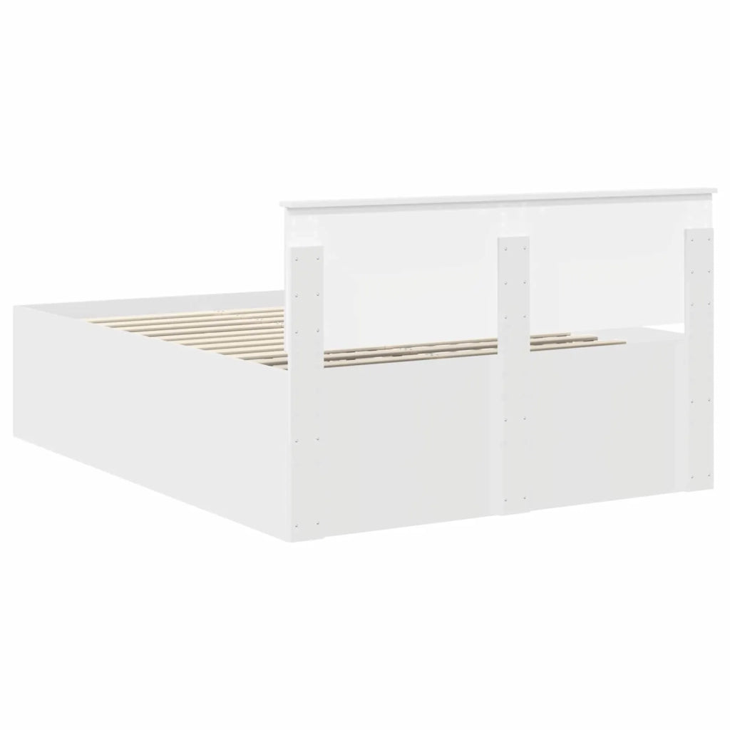 Struttura del letto Bianco 140 x 200 cm Legno multistrato