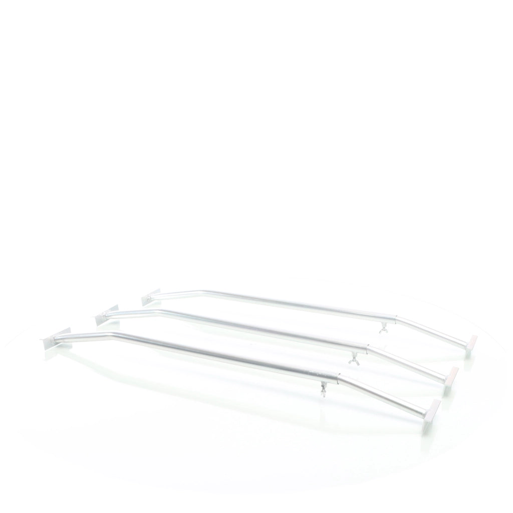 Staffe telo per rimorchi leggeri e carrelli appendice, 3 barre allungabili 100-145cm, in alluminio