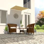 Tenda da Sole Retrattile 100x150 cm Giallo e Bianco cod mxl 17902
