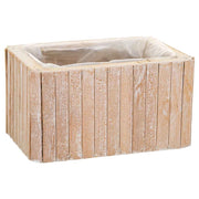 Cesto rettangolare in legno marrone 20,5x14,5x11h