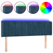 Testiera | Testata a LED Blu Scuro 147x16x78/88 cm in Velluto