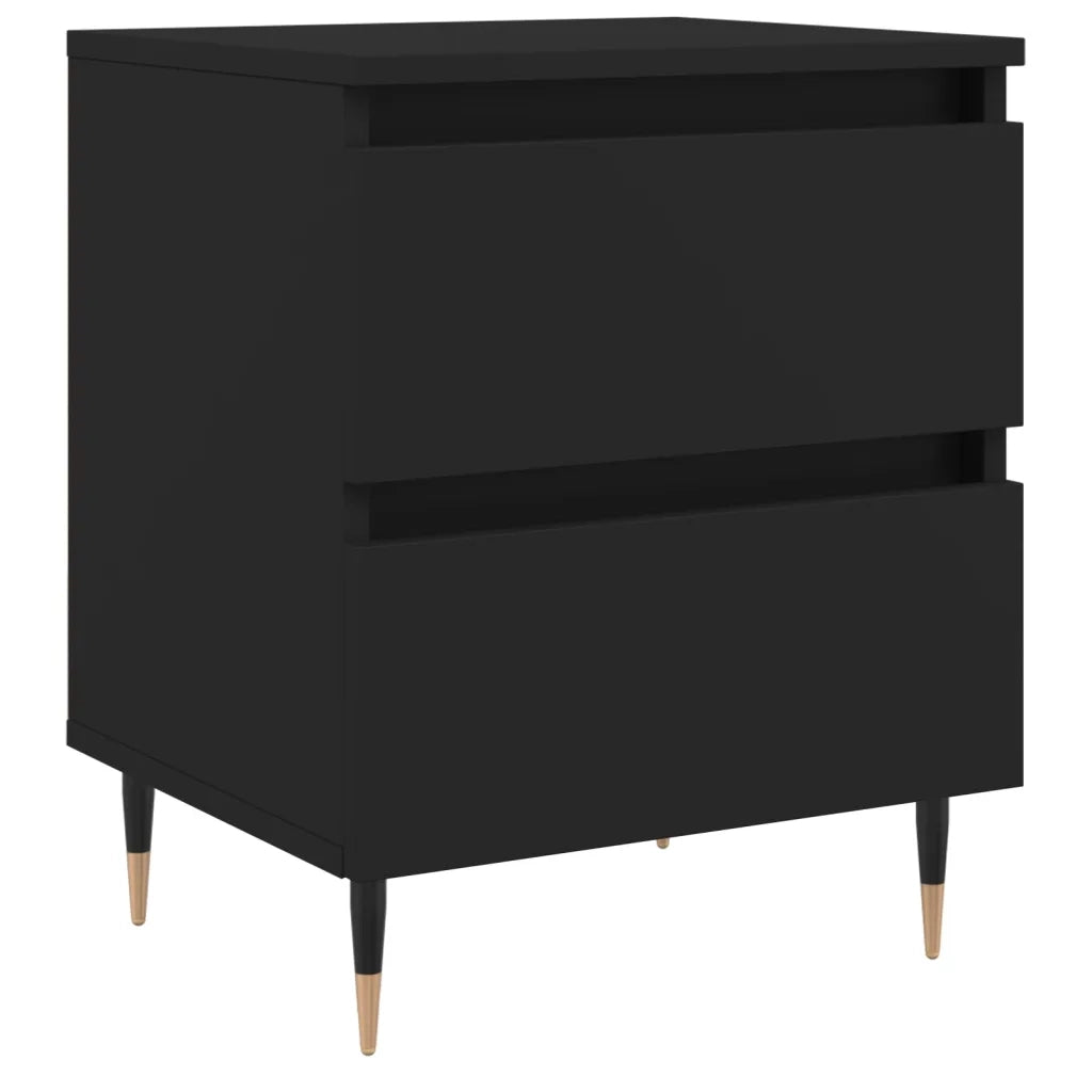 Comodino Nero 40x35x50 cm in Legno Multistrato 826862