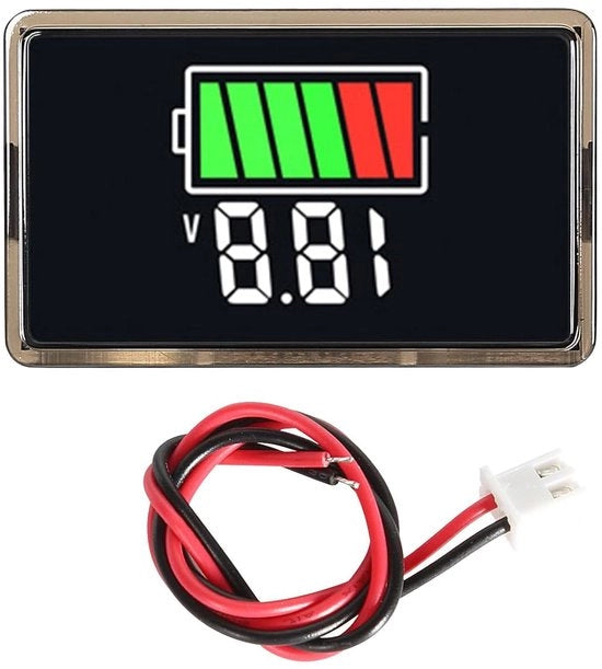 Monitoraggio della Capacità di Accumulo 12 V Metro di Tensione 8-100 VDC per Auto Barche Camper