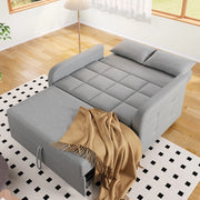 Divano letto 127x75x94 cm con schienale regolabile; in schiuma; grigio antico