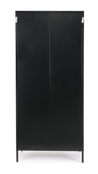 Armadio 2 Ante 50x80x185 cm Cambridge in Acciaio Nero