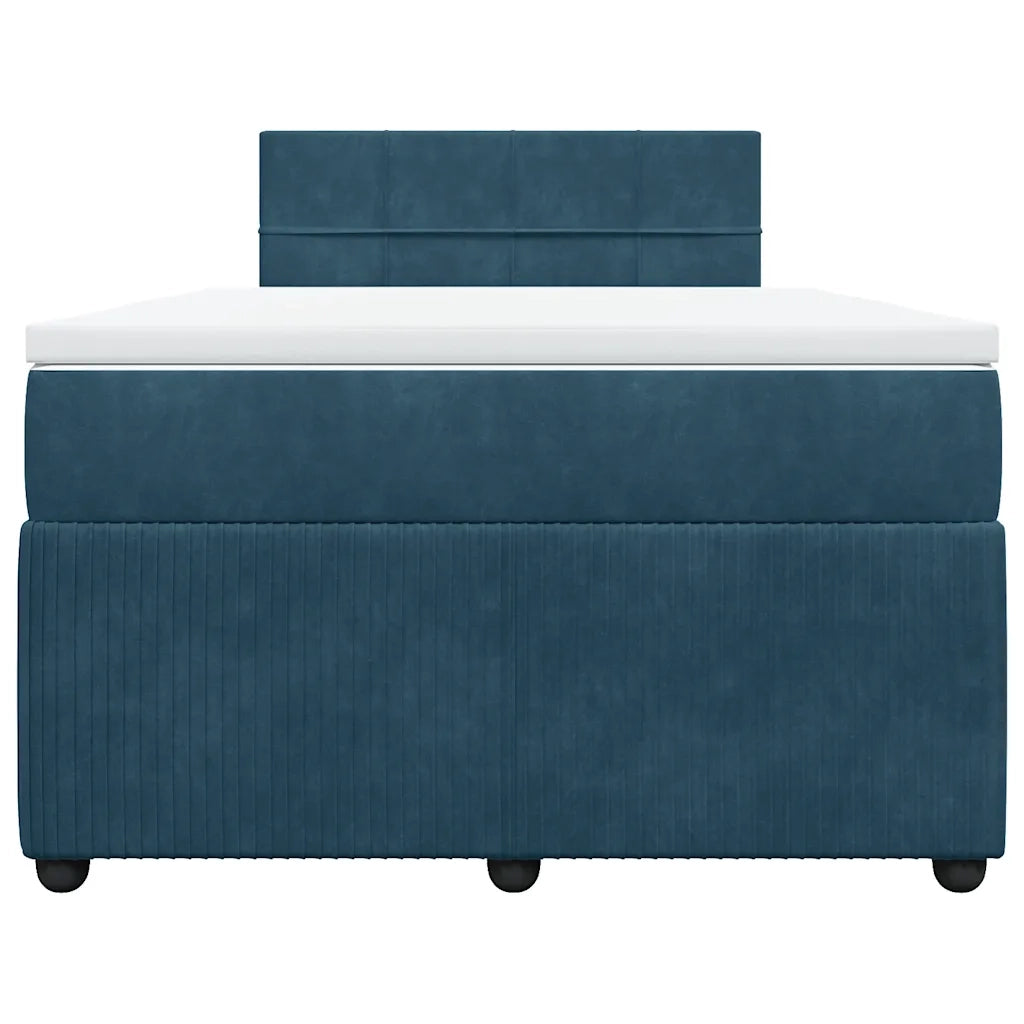 Giroletto a Molle con Materasso Blu 120x190 cm in Velluto 3289990