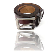 Trade Shop - Cinta Cintura Uomo Pelle Marrone Unounouno Glamour Fashion Alla Moda -