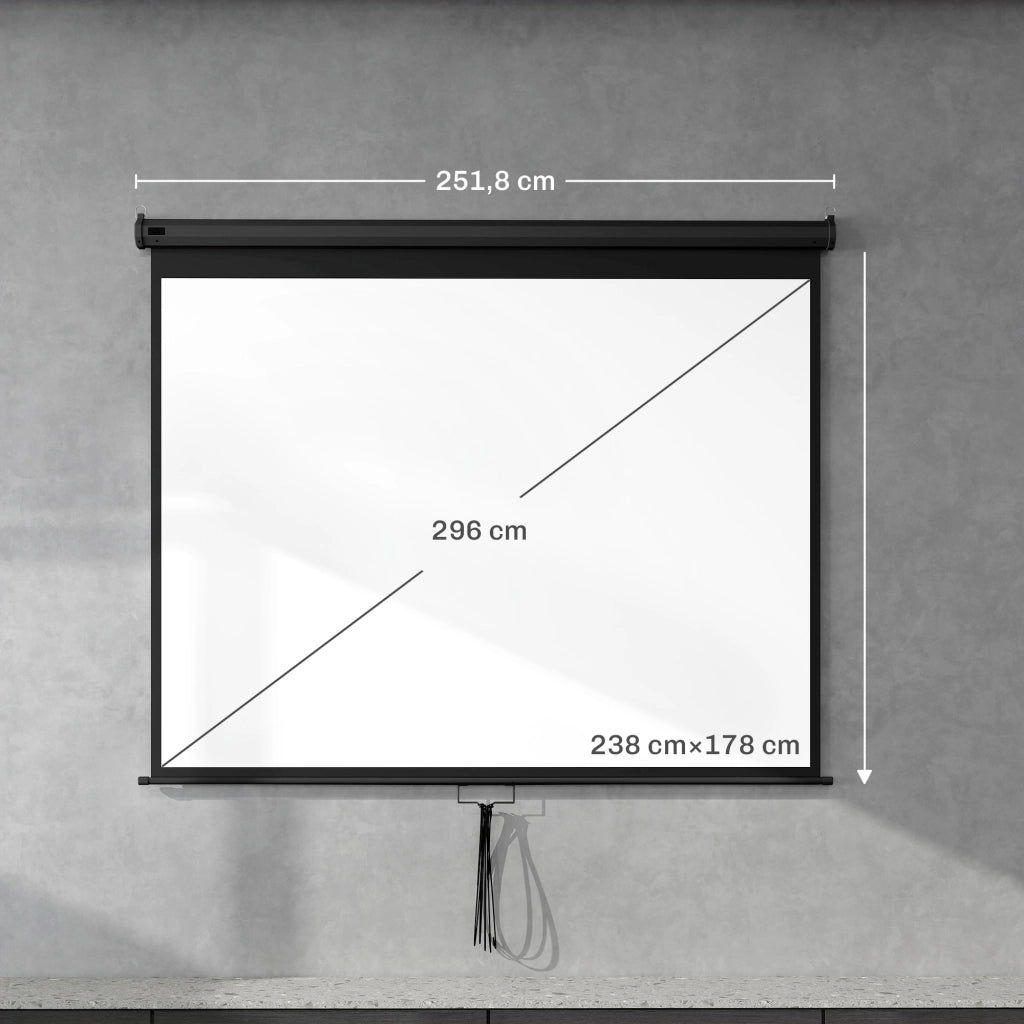 Schermo per Proiezioni 120 Pollici 4:3 ¨C zephmum ¨C Nero 244x183 cm