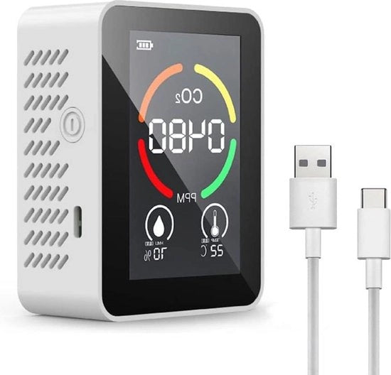 Metro CO2 del Bagni Monitor della Qualità dell'Aria con Display LCD - Temperatura & Umidità dell'Aria - Cucina Classica