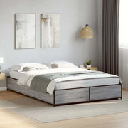 Giroletto Grigio Sonoma 150x200 cm in Legno Multistrato Metallo 3279840