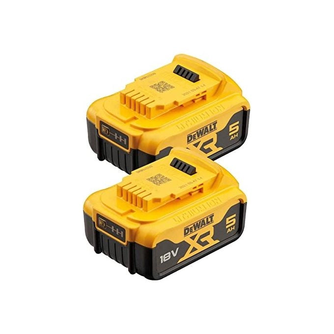 DEWALT DCB184P2-XJ Kit di Avviamento a Batteria 18 V 2 Pezzi 5 Ah Compatibile con Utensili XR Li-Ion colore Nero