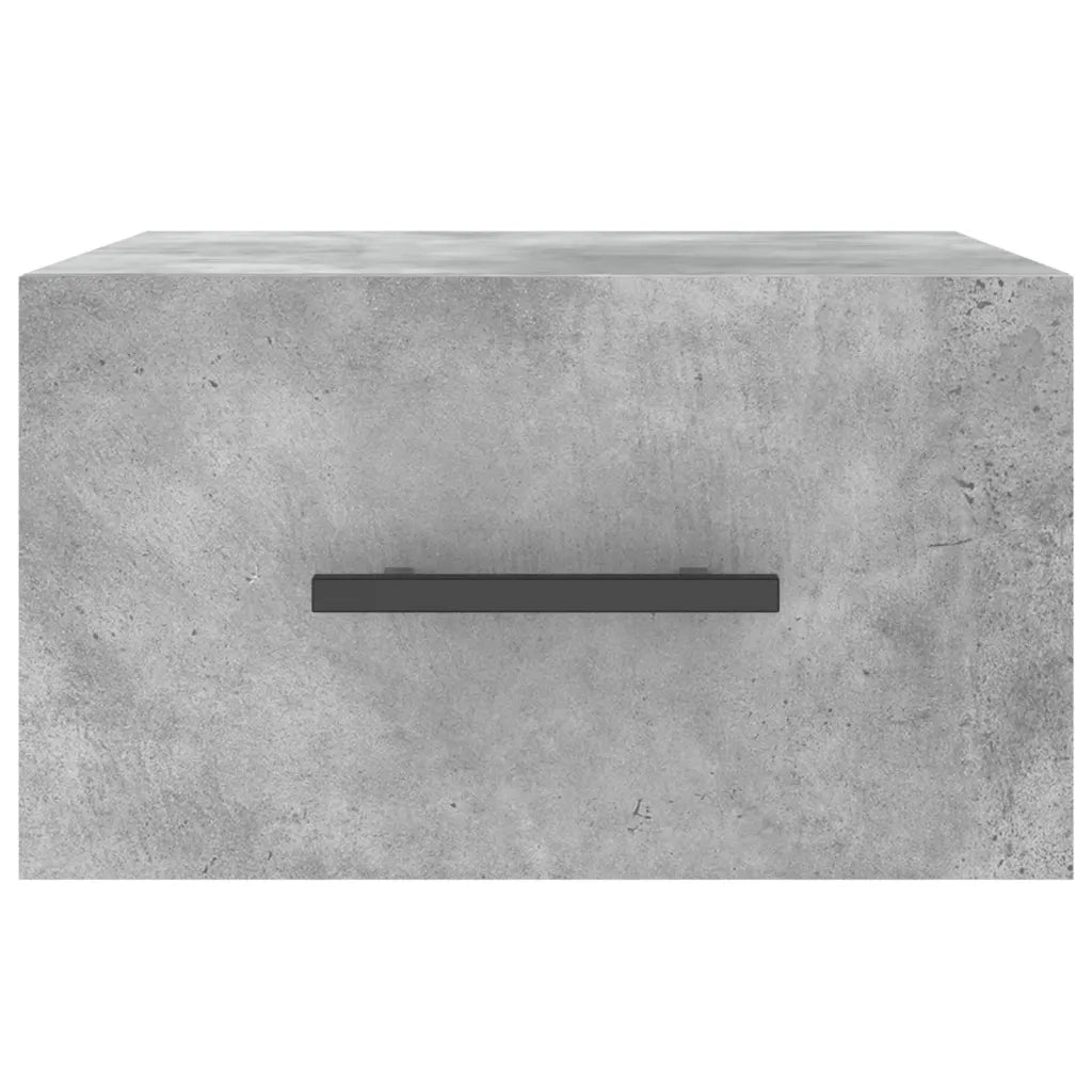 Comodino | Armadio da Notte | Mobiletto da notte a Muro Grigio Cemento 35x35x20 cm