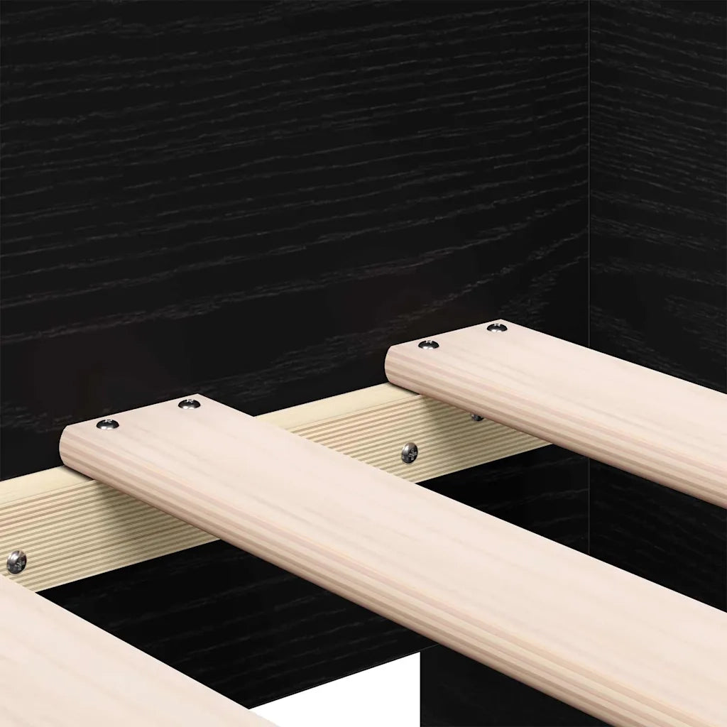 Daybed con testiera Rovere Nero 100 x 200 cm Legno multistrato 3333986