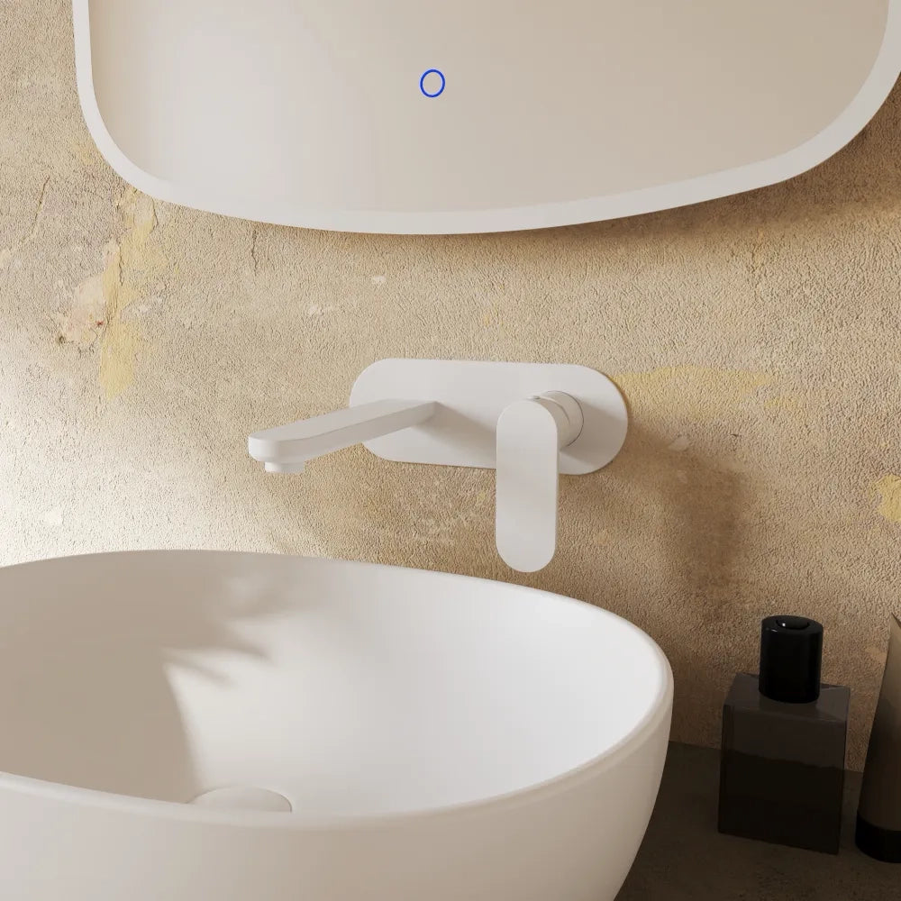 Miscelatore lavabo ad incasso bianco opaco | Margot