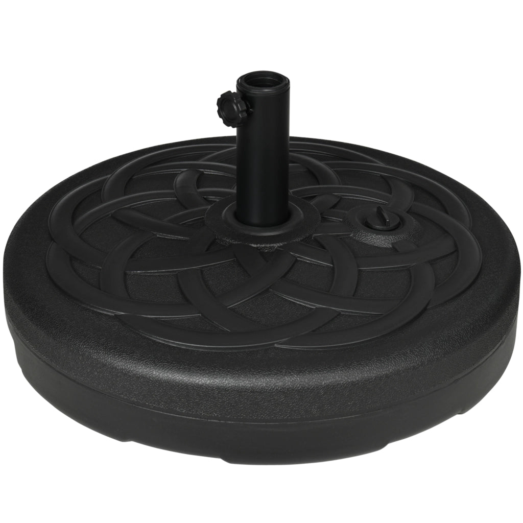 Base per ombrellone in acciaio con zavorra ¨C zephmum ¨C 56x30.5 cm nero