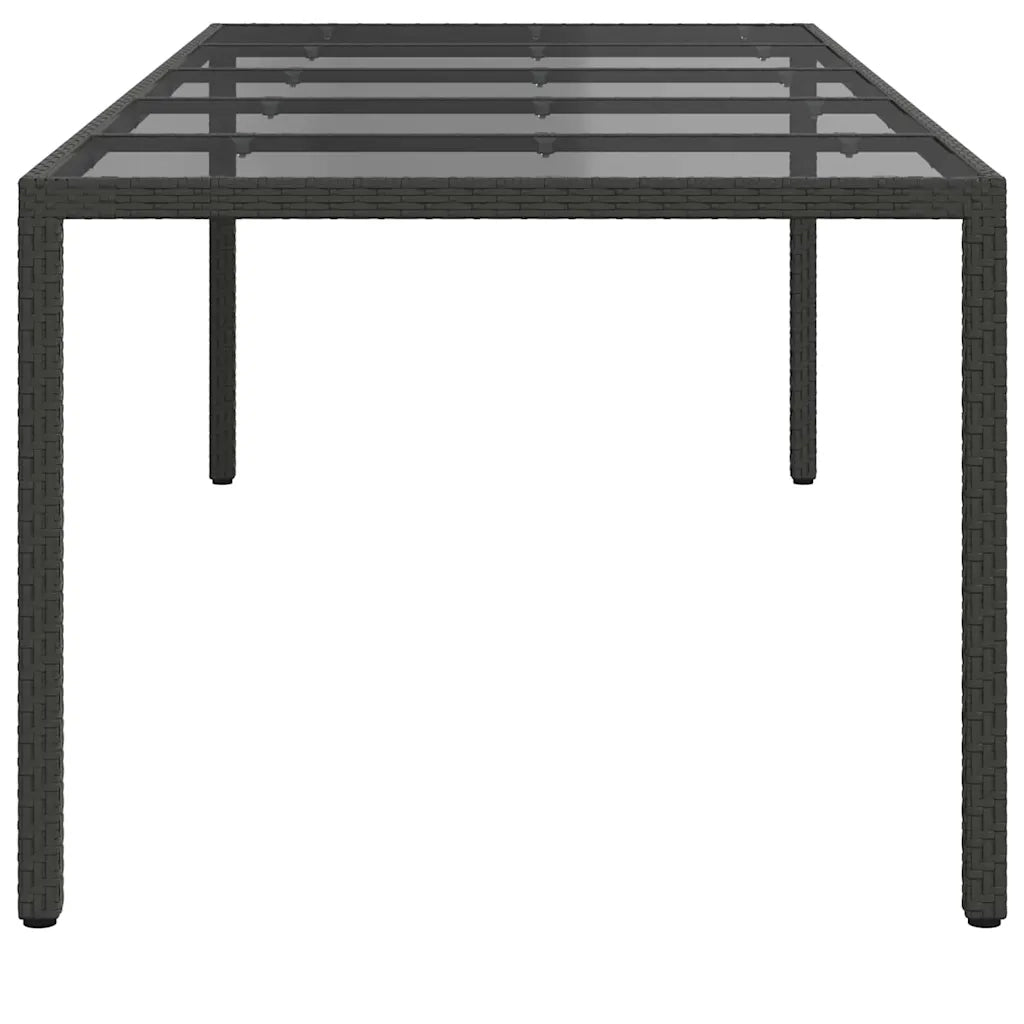 Tavolo da Giardino Nero Puro 250 x 100 x 75 cm polyrattan 362554