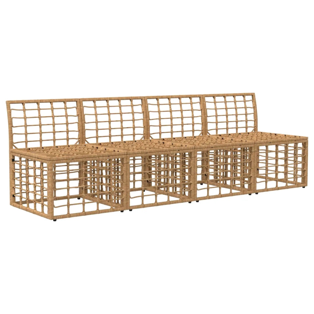 Divano da Giardino 4 Posti Senza Braccioli 4 pcs
