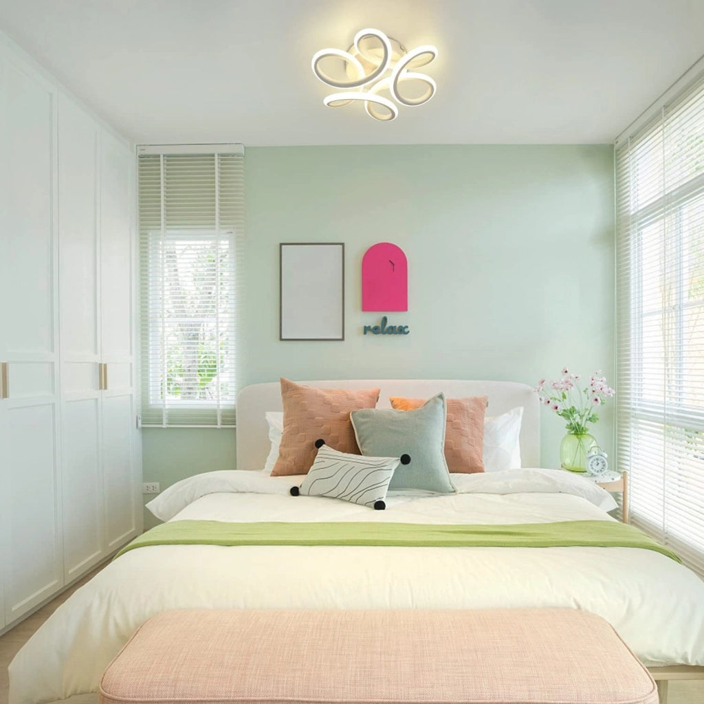 ZMH Lampada da soffitto a LED in bianco e nero dal design moderno per interni