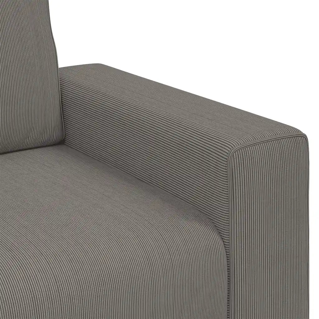 Divano Divanetto Grigio Chiaro 160x77x82cm Tessuto di Velluto a Coste 4105193