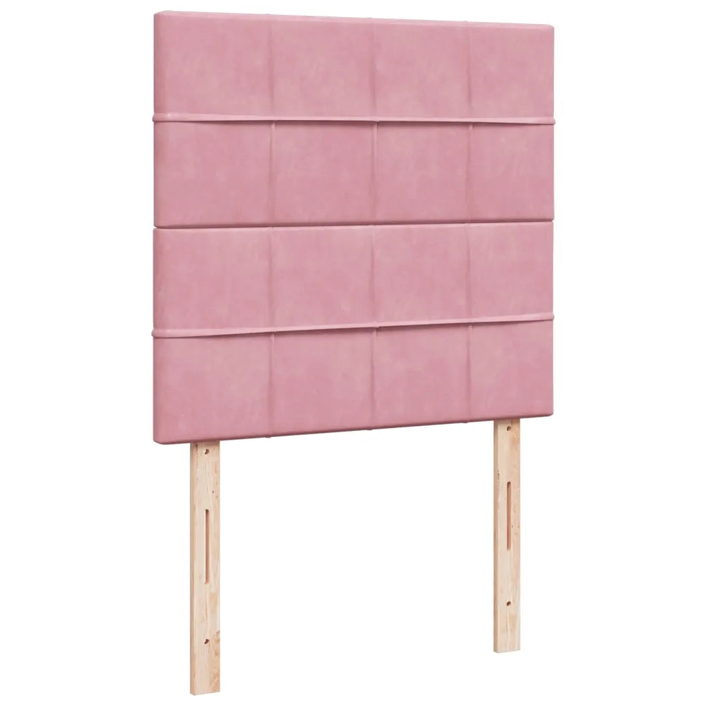 Giroletto a Molle con Materasso Rosa 90x190 cm in Velluto