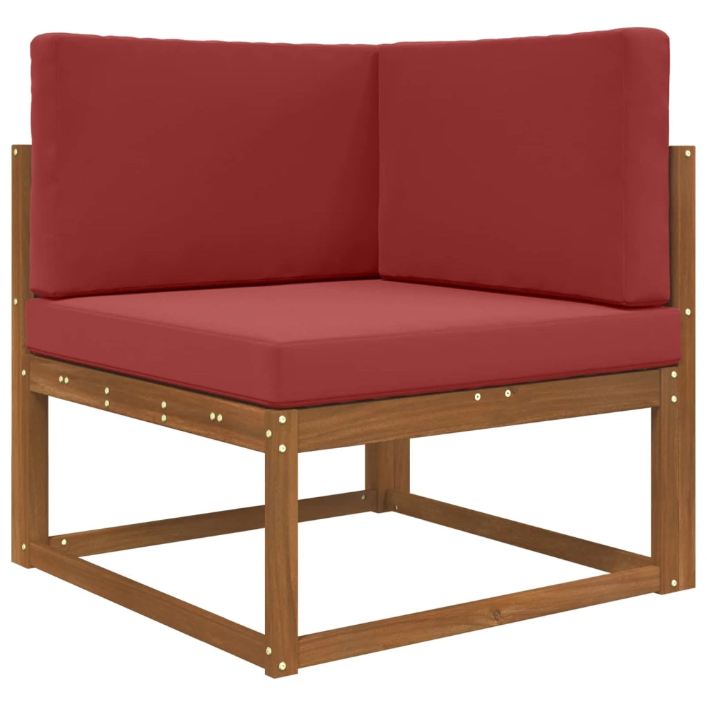 Cuscino per divano da esterno 3 pcs Rosso vino Poliestere