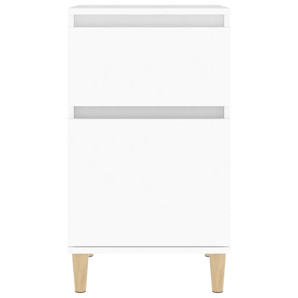 Set di 2 Comodini | Armadio da Notte | Mobiletto da notte Bianchi 40x35x70 cm
