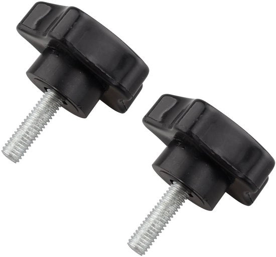 Manopola a Mano 2 Pezzi - Manopola a Forma di Sfera - Viti M6 - Materiale Plastico/Metallo - Lunghezza del Cavo 20 mm - Adatta per Apparecchiature Meccaniche