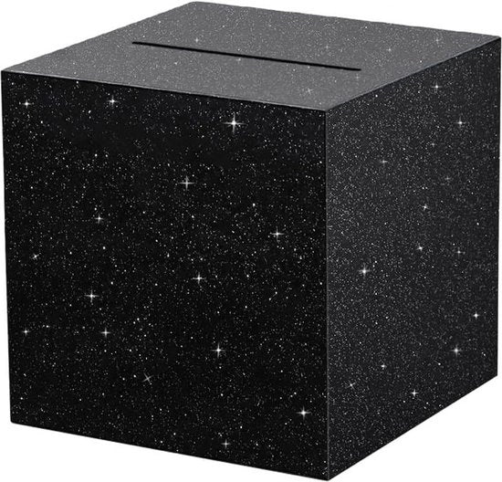 Cassa per Piccoli per Non Aprire - Banco della Pecunia in Acrilico Nero - Giocattolo Educativo 

Dimensioni: 12 x 12 x 12 cm