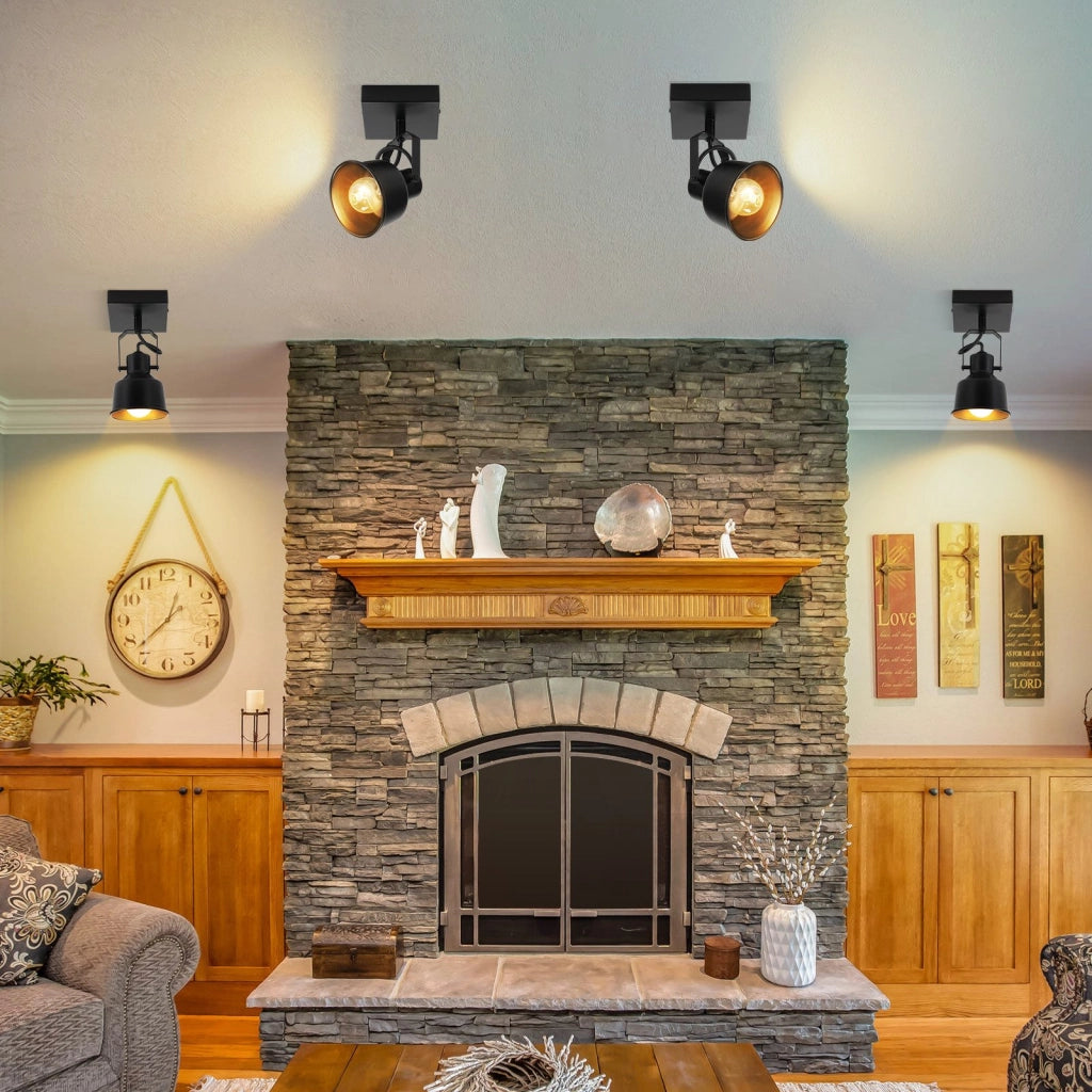 ZMH Faretto da soffitto 1 fiamma vintage E14 anche parete per cucina camera letto