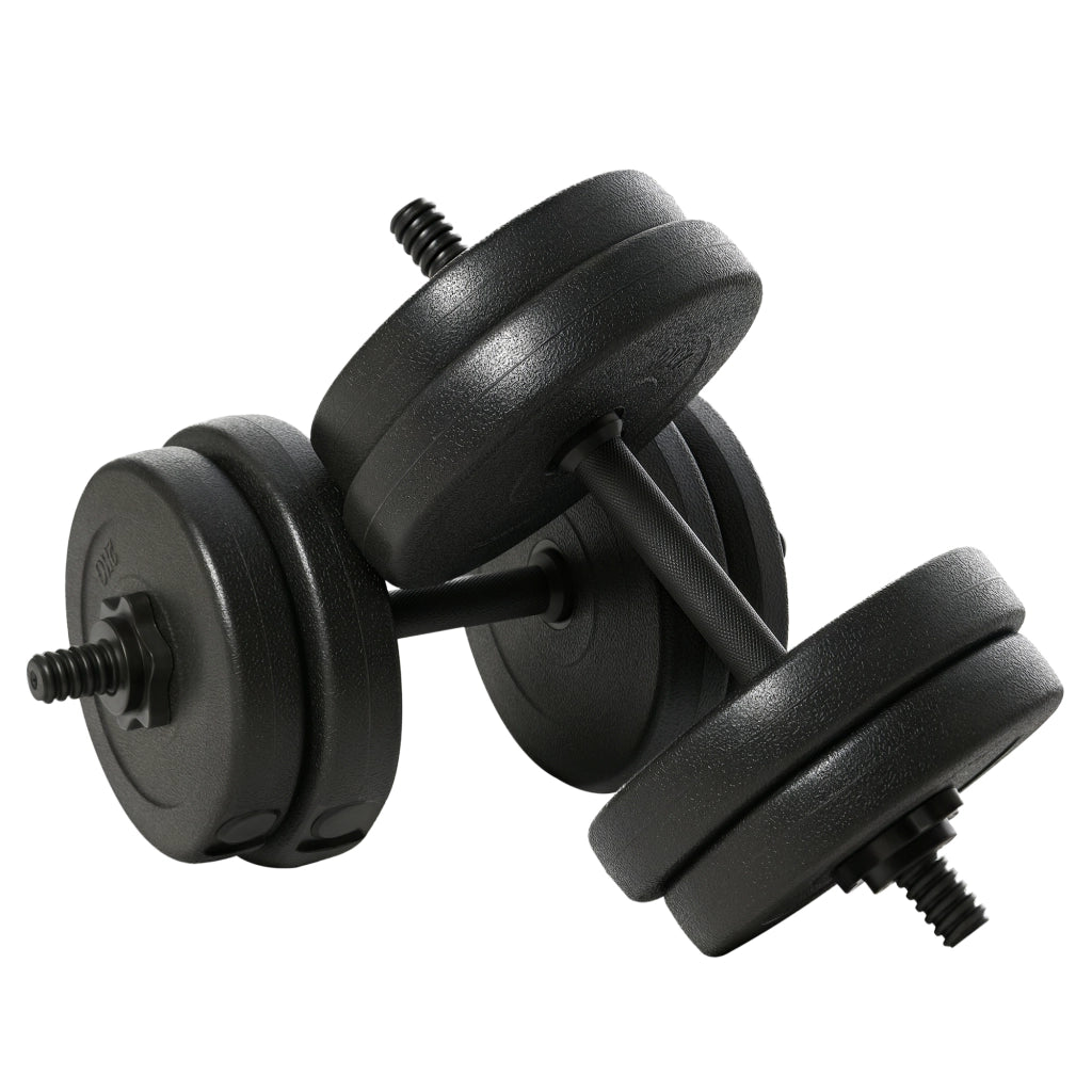EasyComfort Set Manubri Palestra 20kg (4x2.5kg, 4x2kg) con 8 Dischi da 2kg, 2.5kg, Ø25mm, per Allenamento a Casa
