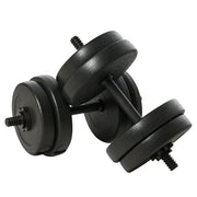 EasyComfort Set Manubri Palestra 20kg (4x2.5kg, 4x2kg) con 8 Dischi da 2kg, 2.5kg, Ø25mm, per Allenamento a Casa