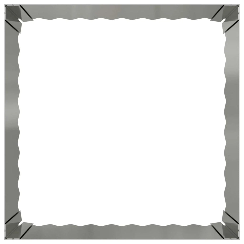 Bordura per Prato 4 pcs 60 x 60 x 35 cm Acciaio Argento 8008928