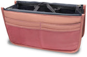 Organizzatore di Bagno con Tasche Acquatica, Organizzatore di Cosmetici con Vari Comparti, Tasca per Borsa da Donna e Borsa della Spesa (Rosso)