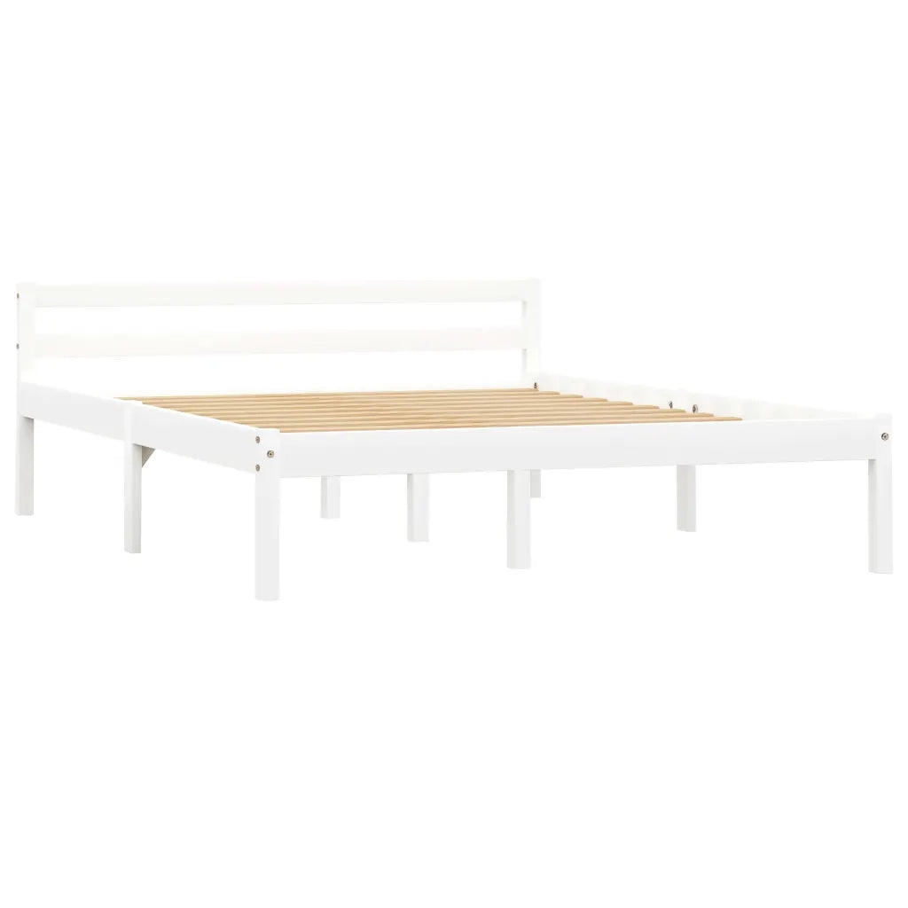 Giroletto senza Materasso Bianco 140x200 cm in Legno di Pino 283187