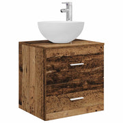Mobiletto con Lavabo | Armadio Lavabo a Parete Legno antico 49,5 x 35 x 63 cm