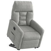 Poltrona a Rialzo Reclinante Elettrica Grigio Chiaro Microfibra 3303102