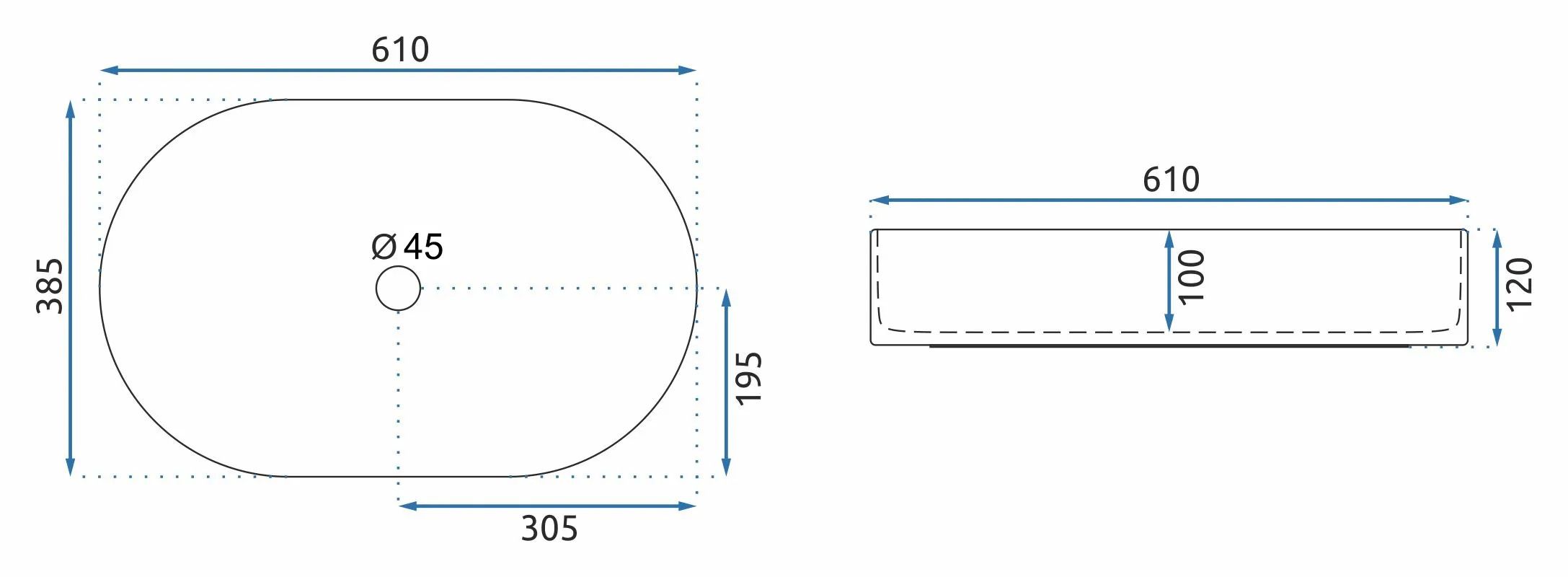 Lavabo Da Appoggio Rea Nadia 60 Beige Matt